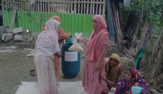 Women working at community-led food banks