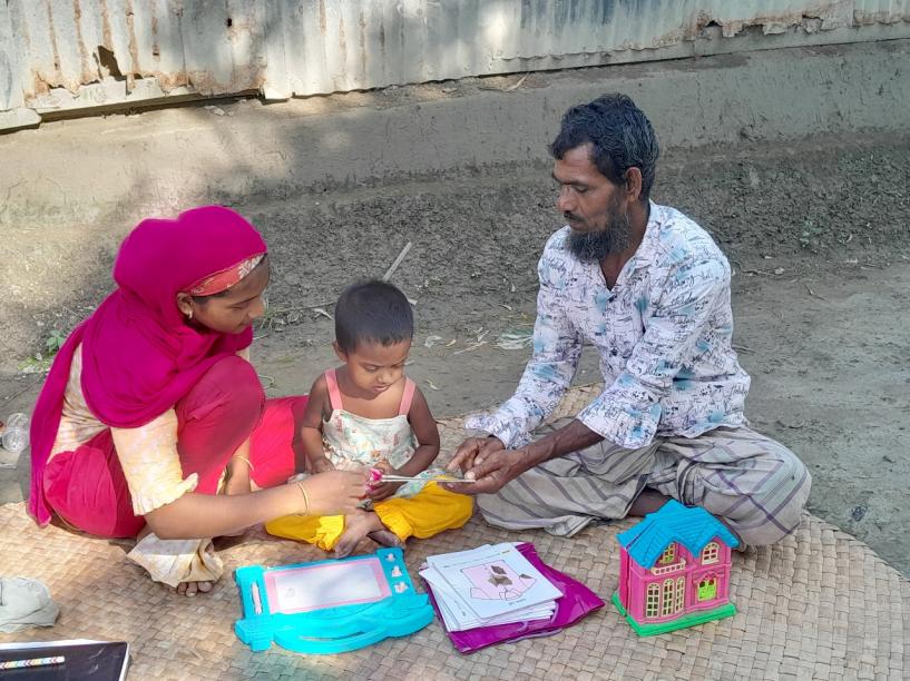 Alamgir Hossain and his family members.