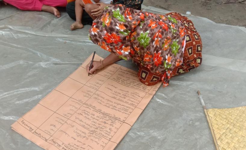Participants in the community consultation meeting are identifying issues.