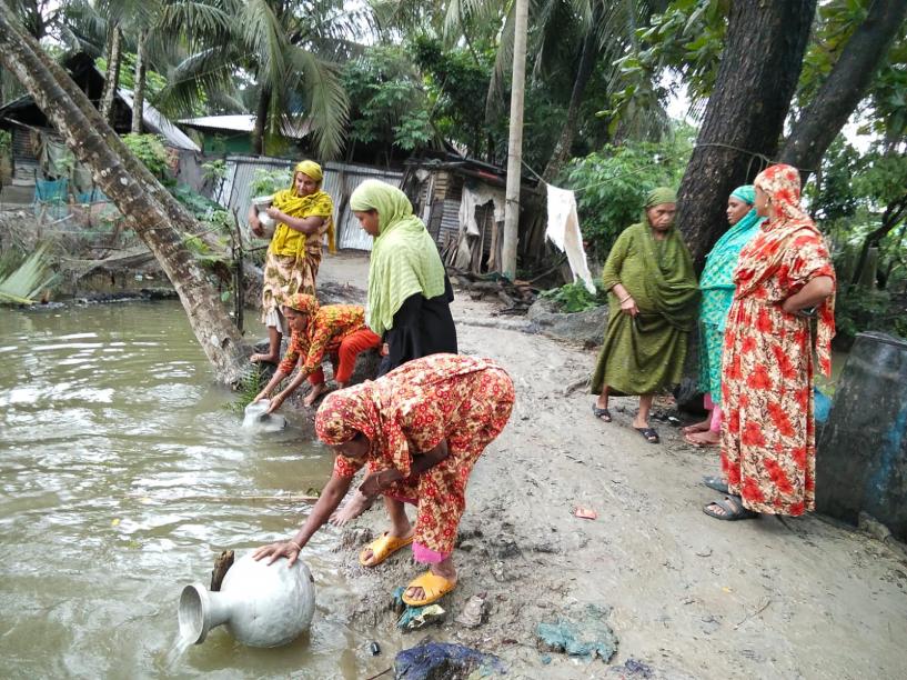This photo shows the water crisis in Ruhita’s village.
