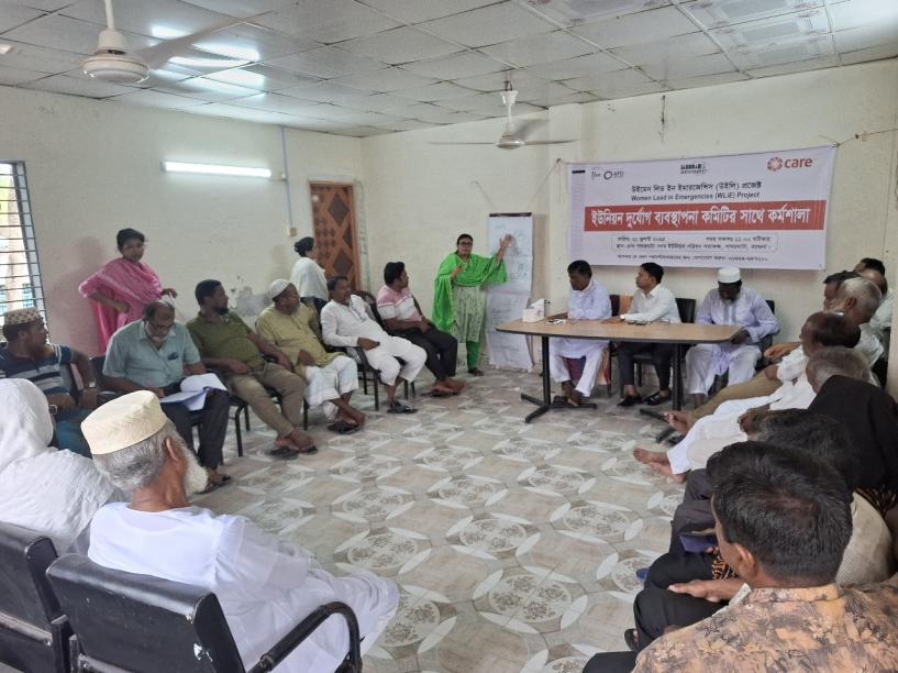 The workshop is discussing various aspects of disaster management.