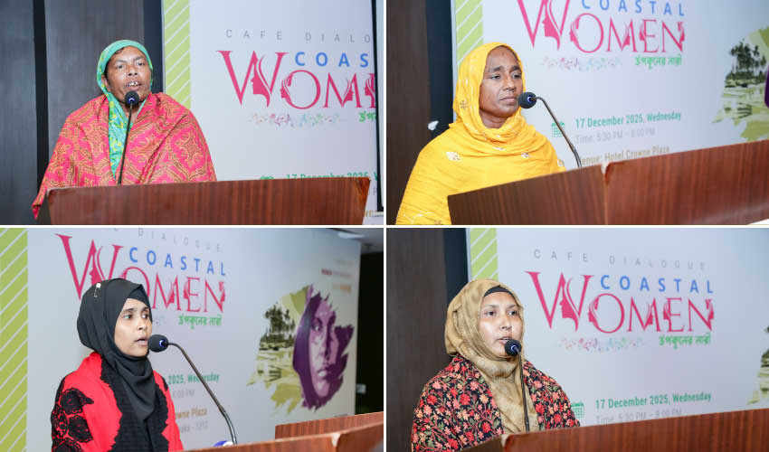 Women of the Coast speaking at the Cafe Dialogue