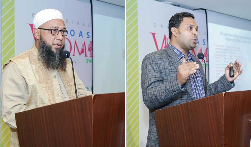 Prof. Dr. Ahmed Parvez, Chairmen, Dpet of Environmental Science, PSTU and Md. Duke Ivn Amin, Director Communication, JAGO NARI gave a presentation on Challenges and way forward of costal women in the dialogue.