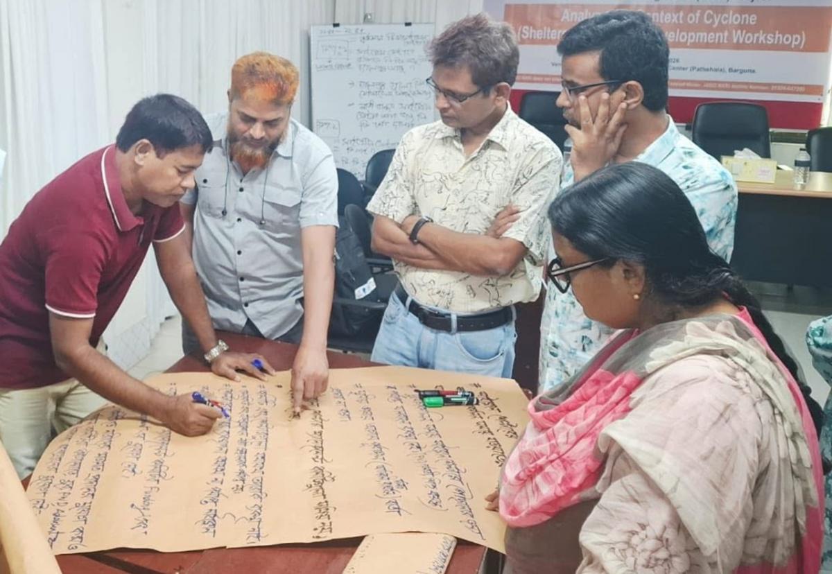 Group work cyclone shelter management workshop