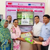 Hygiene corner set up at Bakul Nesa Women’s Degree College, Amtali